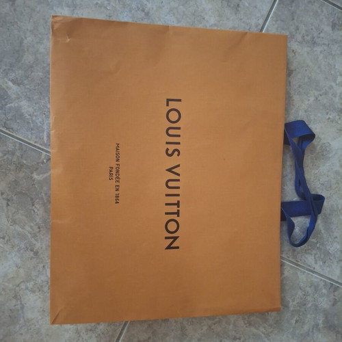 Louis Vuitton authentic large paper shopping bag, Imperial Safran