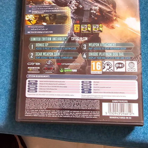 Crysis 2 PC used, physical disc