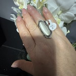 Ring new, white and silver