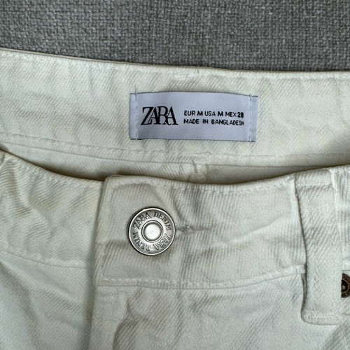 Zara denim mini skirt white like new