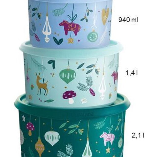Tupperware Christmas collectible set new