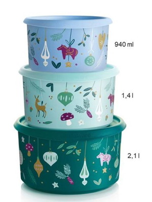 Tupperware Christmas collectible set new
