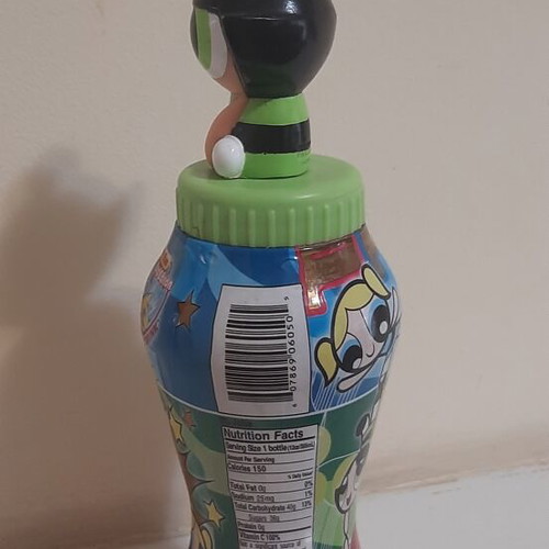 BellyWashers vintage collectible juice bottle 2002 used, The Powerpuff Girls