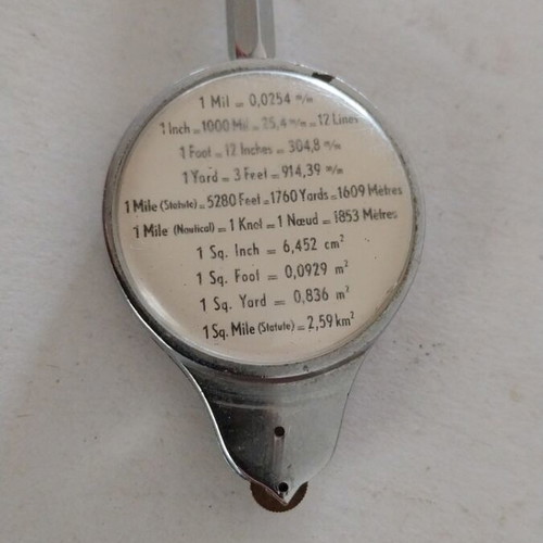 Distance measuring instrument for maps used, made in France