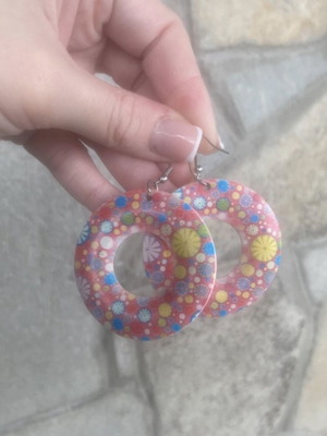 Women's earrings in pink color new