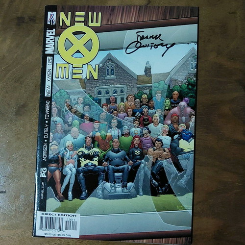 New X-men #126 used with Frank Quitely signature
