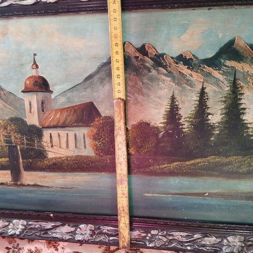 Old handmade painting frame used