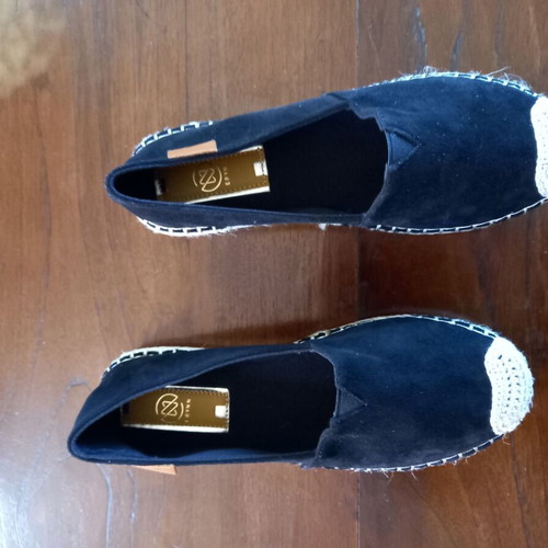 Erynn Paris suede espadrilles new, size 38, blue/black