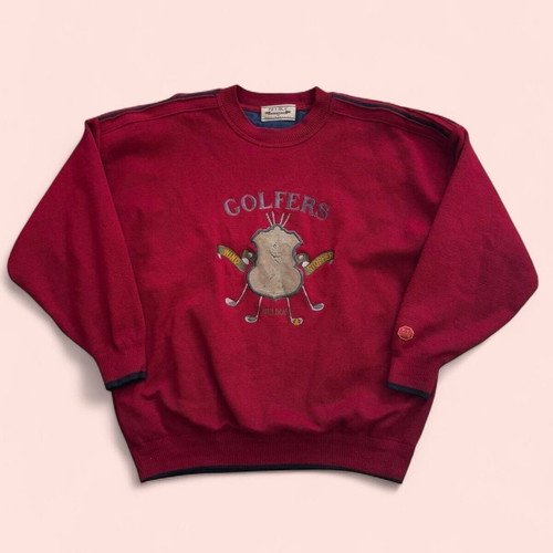 Vintage Belika Golfers Windstopper men's sweater red, like new, size 54