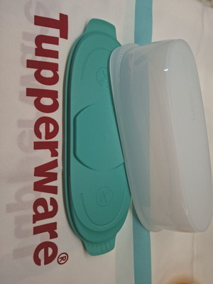 Tupperware salami container new with ventilation holes