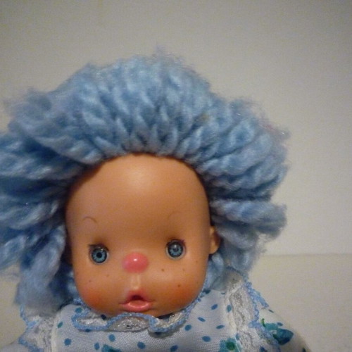 El Greco Patapoufa Blue Doll with Egg 1980s like new