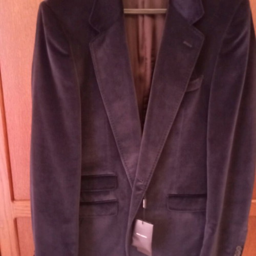 Dolce & Gabbana men's blue velvet jacket XL new