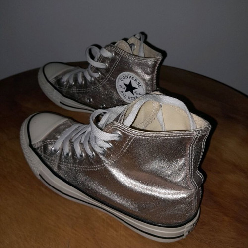 Converse All Star silver boots shoes like new