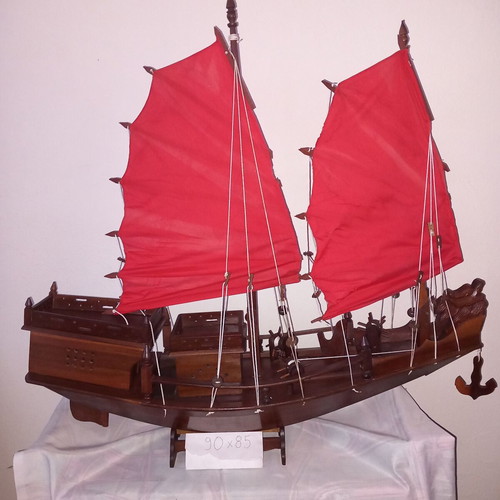 Wooden ship new, height 85 cm, length 90 cm