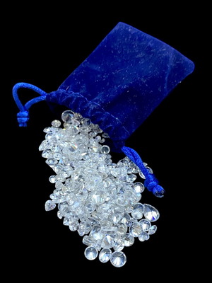 Zircon stones new, pack N2 with 393 stones 78 g