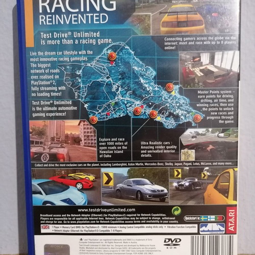 Test Drive Unlimited PS2 case and manual used, no game