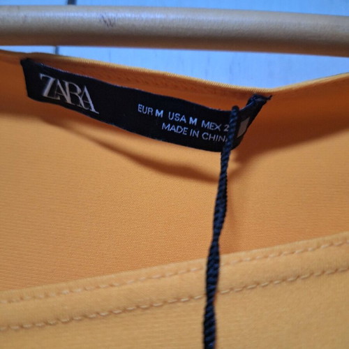 ZARA women's blouse top new, yellow, size M