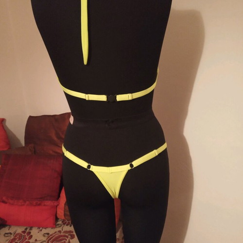 Bikini swimsuit used, size small, yellow