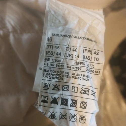 Benetton jacket silver like new
