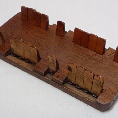 Vintage wooden Bezique used, game score counter