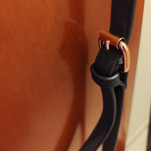 Tamaris x Marcel Ostertag black crossbody bag with rose gold details