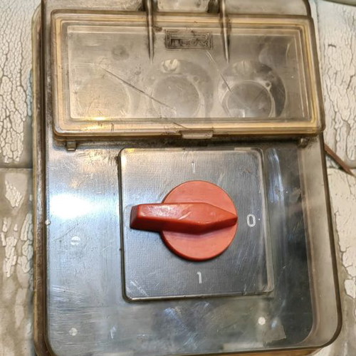Electrical panel used with switch and 3 screw fuses
