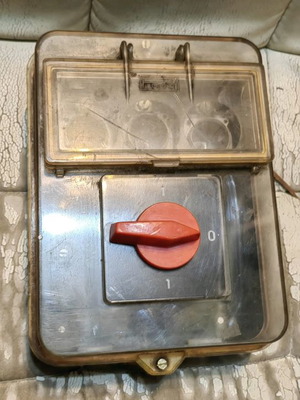 Electrical panel used with switch and 3 screw fuses