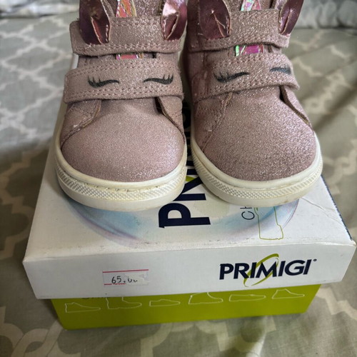 Primigi children's boots size 21 like new, anatomical pink glitter