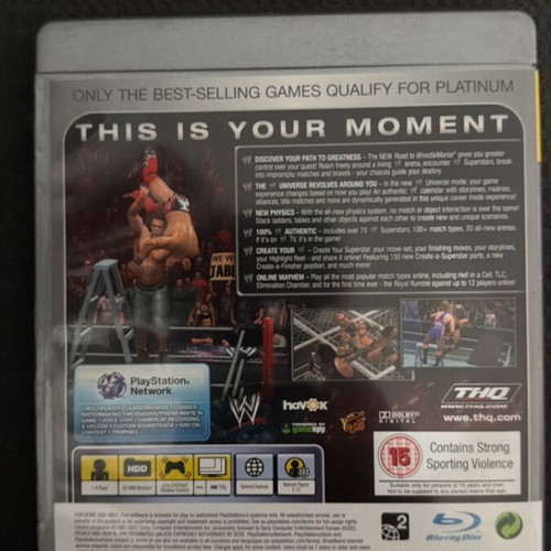 WWE Smack Down VS Raw 2011 PS3 game like new, complete