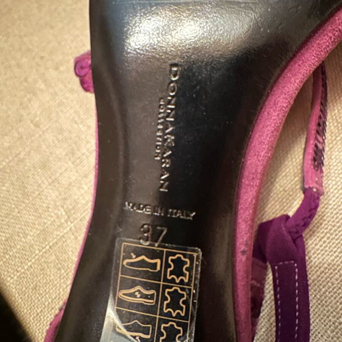 Donna Karan purple summer heels used, size 37