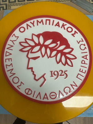 Διακοσμητικό τοίχου Ολυμπιακός καινούργιο από υγρό γυαλί