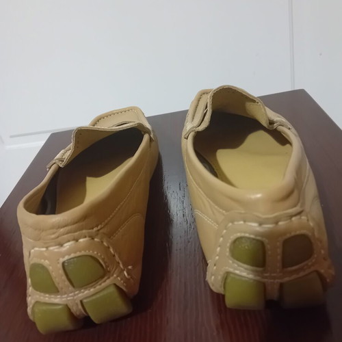 Dexim men's leather moccasins size 43 like new beige
