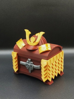 Daimyu Samurai Chest new with multicolor 3D print, 11 cm