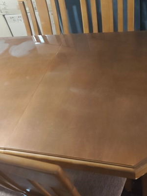 Dining table with 6 chairs used, solid wood