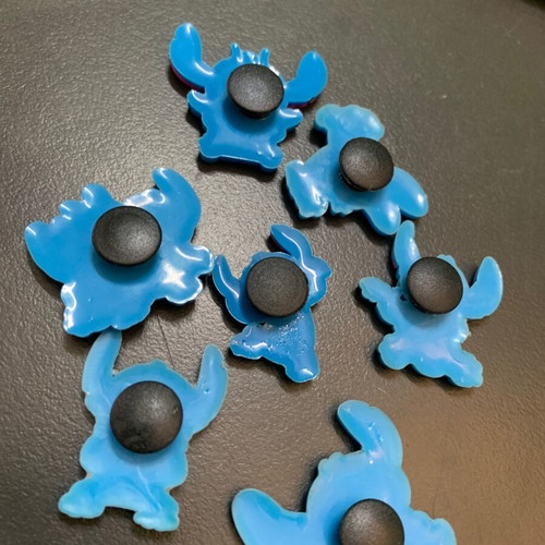Stich figures set of 7 for hats, crocs, clothes