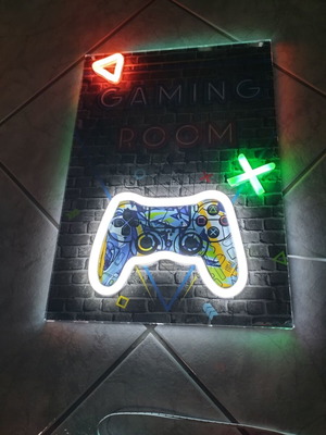 Led gaming room sign used with USB connection