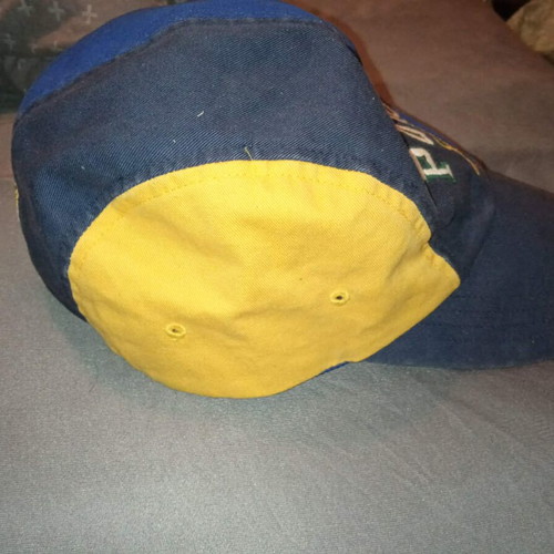 Ralph Lauren Polo baseball cap size XL like new, blue with yellow panels
