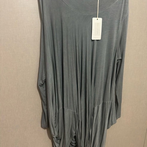 Moonshine Women Grey Tunic New Made in Italy XL-3XL