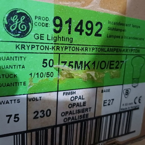 General Electric Krypton E27 incandescent bulb matte new