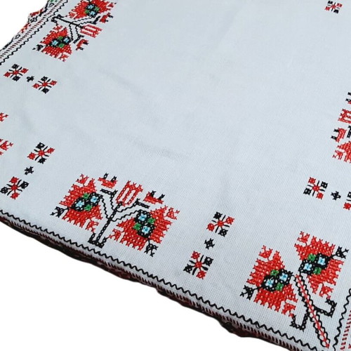 Hand-Embroidered Tablecloth with Traditional Bulgarian Motifs like new