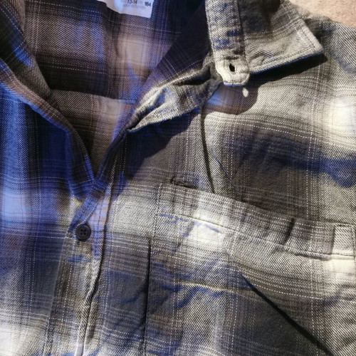 Zara boys' shirt size 164 like new, white and gray