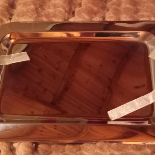 Modern stainless steel tray 44 cm new
