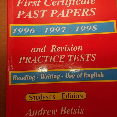 Cambridge First Certificate Past Papers English learning book used