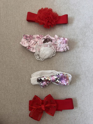 Baby girl ribbons like new, sold together or separately