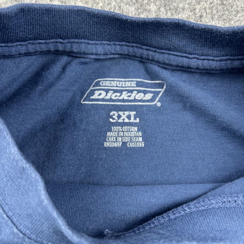 Dickies pocket T-shirt men's 3XL blue cotton
