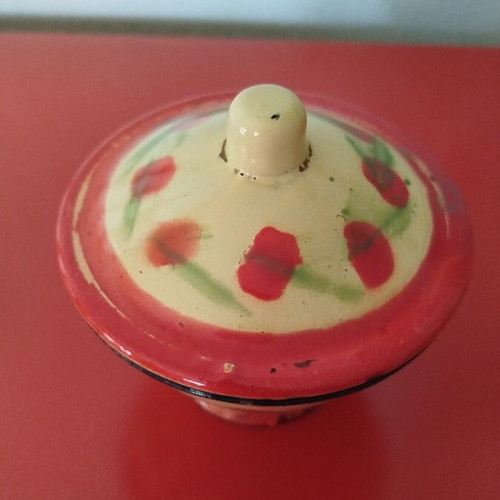 Enamel spice box like new vintage from Oman