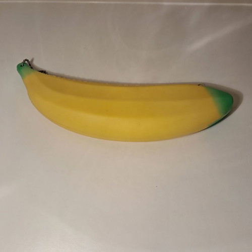Banana-shaped silicone pencil case wallet and pouch new, 20 cm