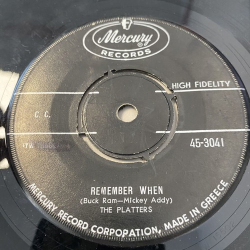 The Platters 45 RPM record used, 70s pop