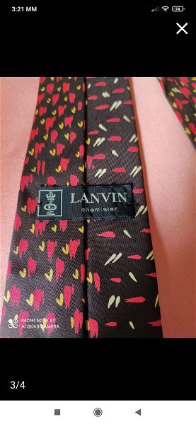  Vintage Lanvin gravata.
