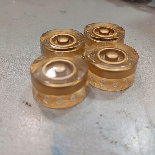 Potentiometer Caps for Electric Guitar Set of 4 Gold Color